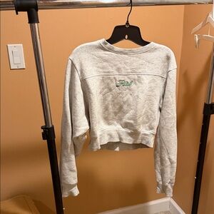 PINK Victoria's Secret Gray Cropped Sweatshirt